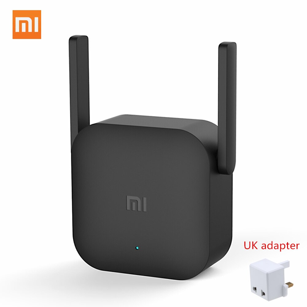 Xiaomi Wifi Repeater Pro Router 300Mbps Mi Versterker 2.4G Netwerk Expander Repeater Power Extender Roteador 2 Antenne Thuis kantoor: add UK adapter