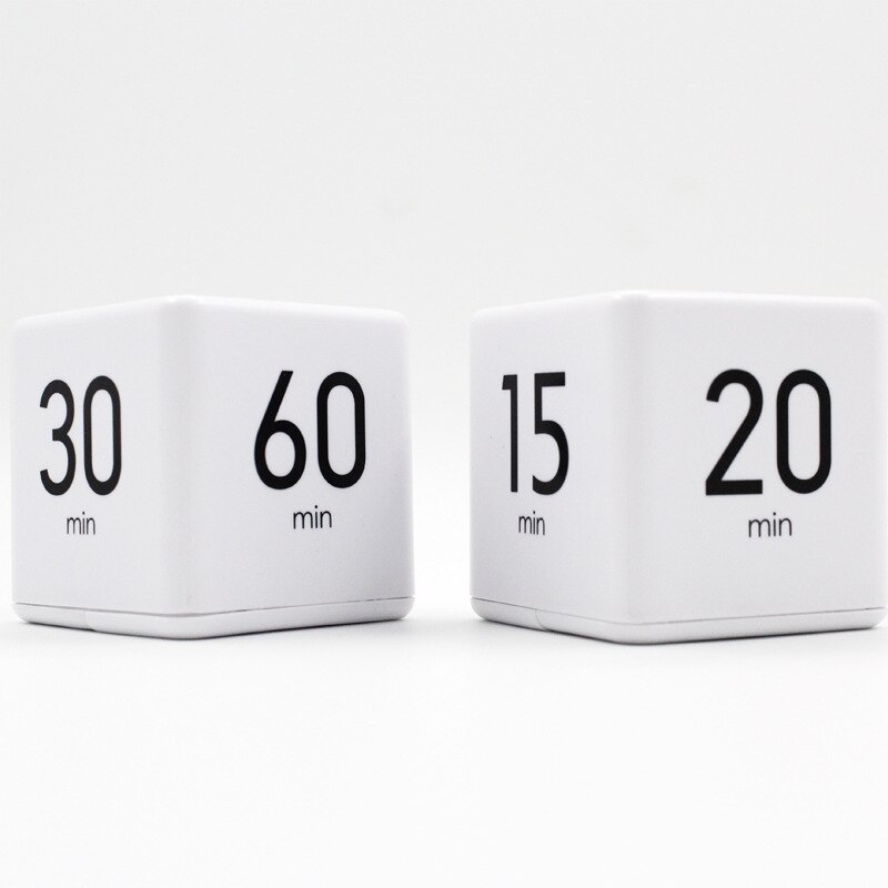 Clock Timer Alarm Cube Digital Minutes Time Management White Timer Time Management Tool