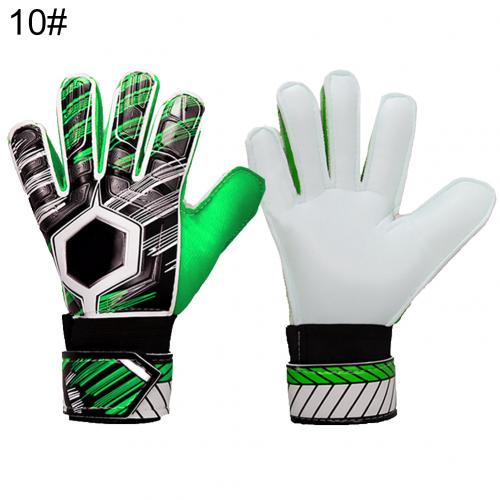 Adult Kids Soccer Goalkeeper Football Latex Slip Gloves Anti-Collision Goalie Full Finger Hand Protection Gloves