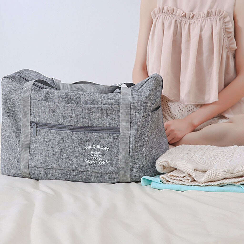 Sacs de voyage Oxford imperméables pour femmes et hommes, sac de sport de grande capacité, organisateur de voyage, sacs d'emballage Cubes, sac de week-end