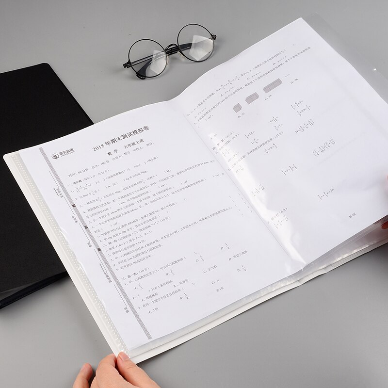 Carpeta A3 de 80 páginas de papelería coreana, libro de exposición de hojas sueltas retráctil de PP, conjunto multifuncional, colección de estudiantes