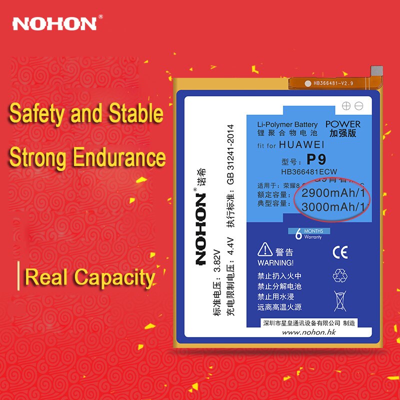 Batería Original NOHON HB366481ECW para P8 P9 Lite P Honor inteligente 6 7 8 9 9i 5C 7i/P10 P20 Lite/Y6 II herramientas de reemplazo de teléfono