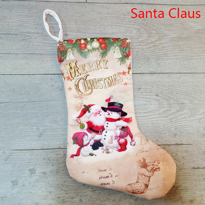 3 Stijlen 1Pc Kerst Kousen Doek Kleine Laarzen Tassen Ornamenten Party Home Decorations Kerst Patroon: Santa Claus