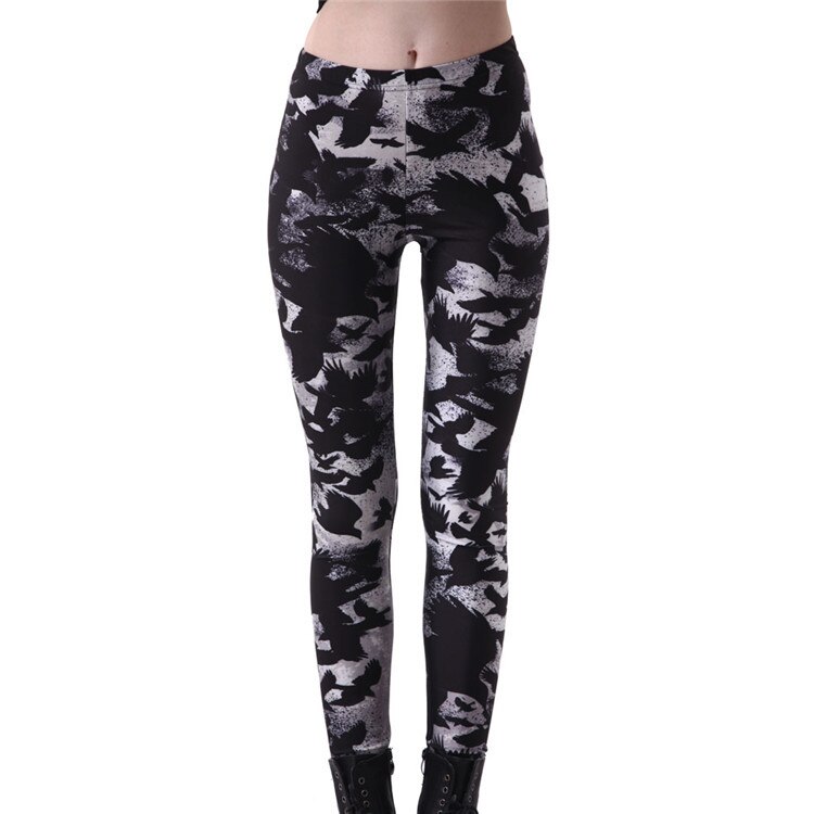 12 14 16 18 stora flickor leggings barn skalle&flower svarta leggings 3d digitaltryckta byxor byxor stretchbyxor plus size: C / 170