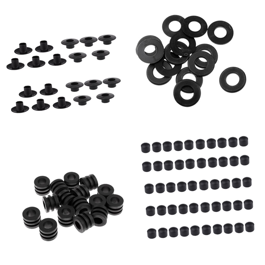 16 Pcs Rubberen Ringen + 100 Stuks Eindkappen + 16 Stuks Bumpers + 10 Stuks Rod Lager Voor 5/8 tafelvoetbal Machine Tafel Voetbal/Voetbal