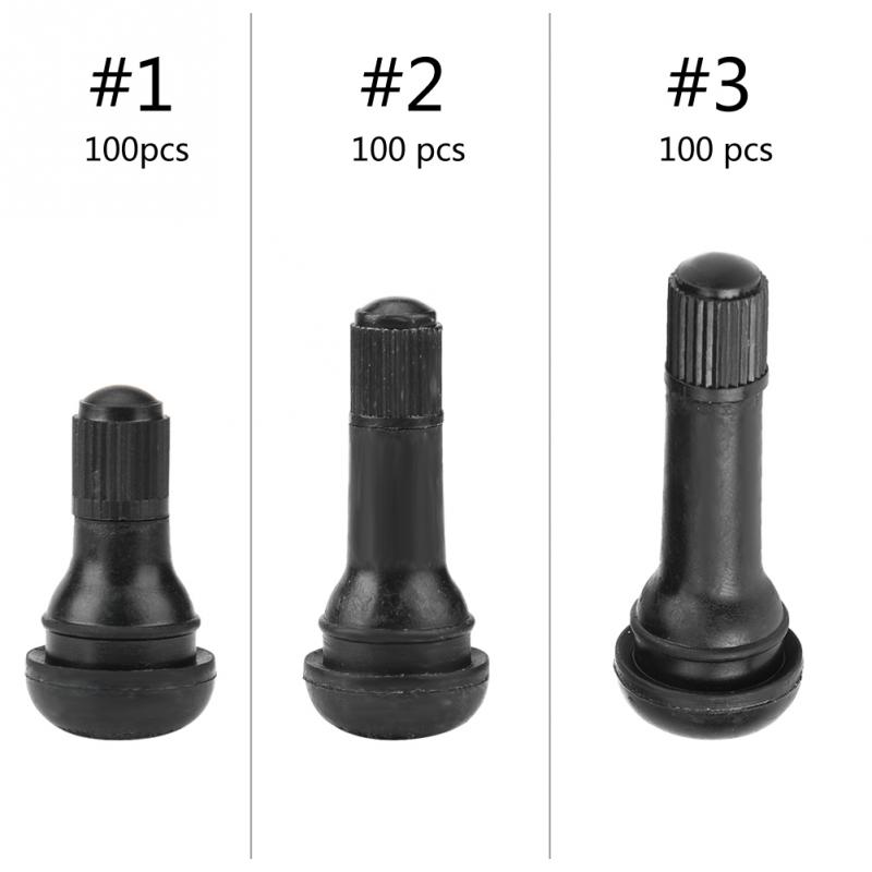 TR412/TR413/TR414 100 pcs Tire valves Car Motorcycle Universal Replacement Snap in Tire Tyre Valve Stem automobiles Rubber Alloy