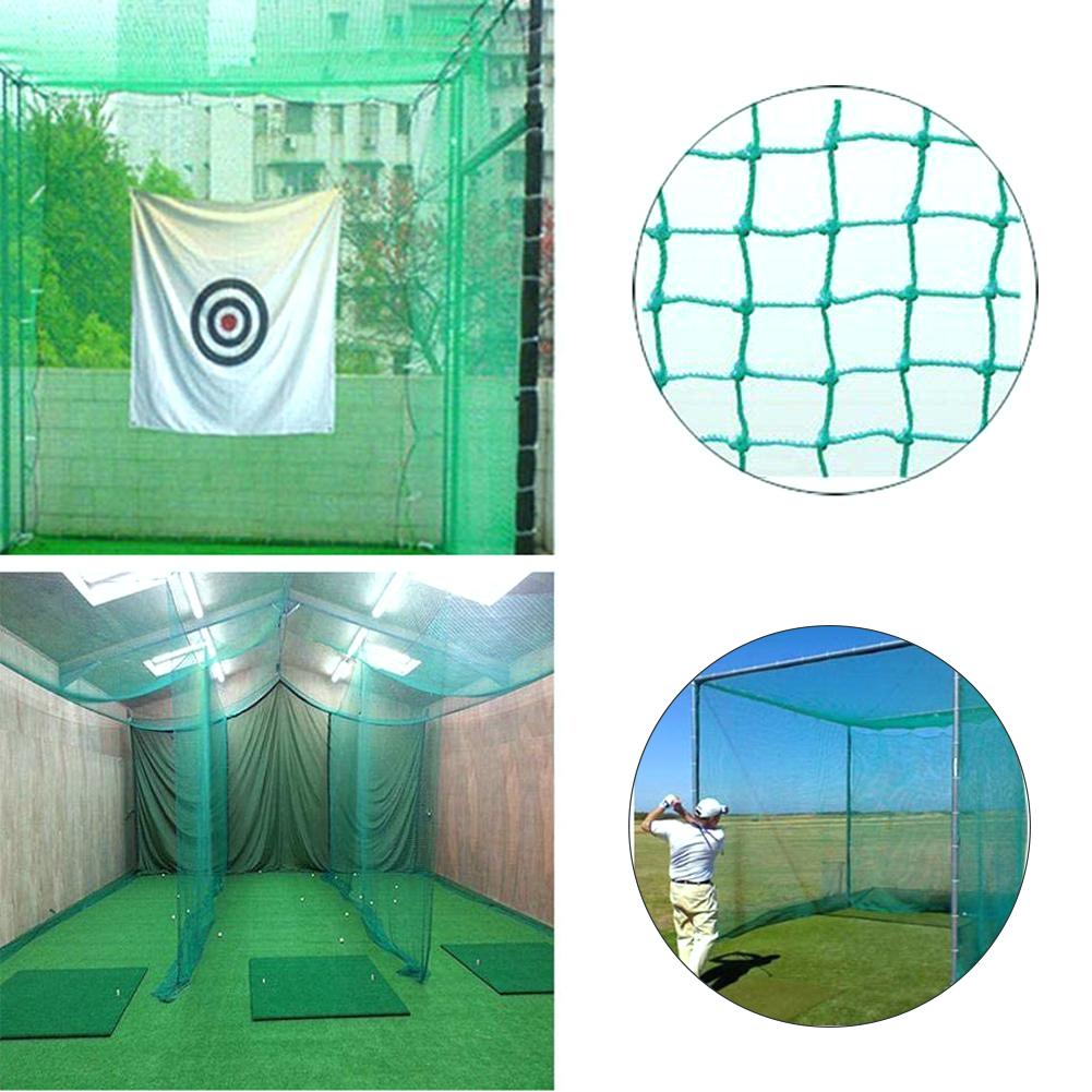 Green Golf Practice Barrier Net Durable Rugged Weatherproof Golf Practice Net 2*2M