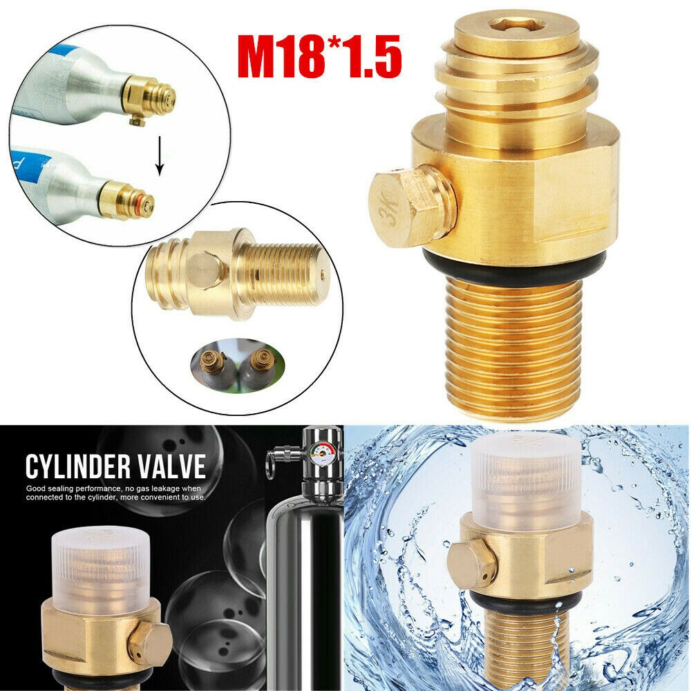 Valve Adaptor for Tanks With Threads M18*1.5 co2 Valve Adaptor Replaceable Transverter Suitable Fot Soda Machine