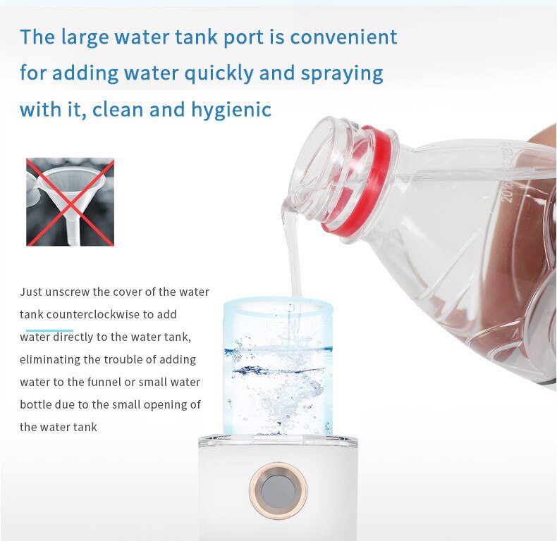 Mini Portable Humidifier Nano Mister Facial Steamer Device Beauty Spray Hydrating Apparatus Cold Spray Apparatus Rechargeable