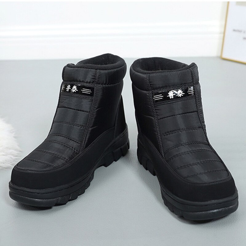 Botas de nieve cálidas para hombre, zapatos de algodón y Goma, informales, para exterior, invierno, 2022