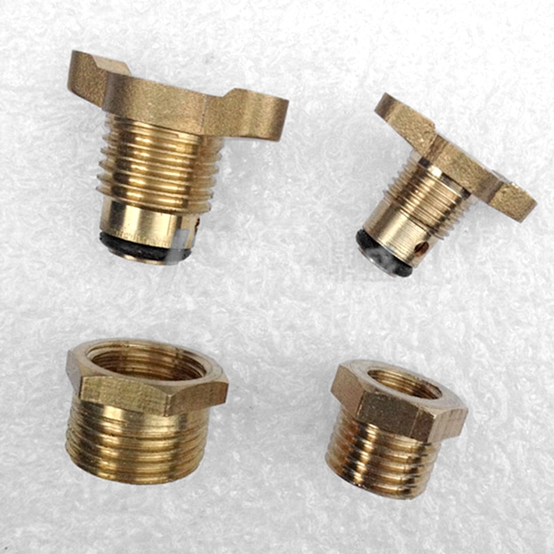 2 stk luftkompressor  pt 1/4 &quot; 3/8 &quot; rent kobber vand afløbsventil gastank lille pumpe afløbsventil luft kompressor vand afløbsskrue