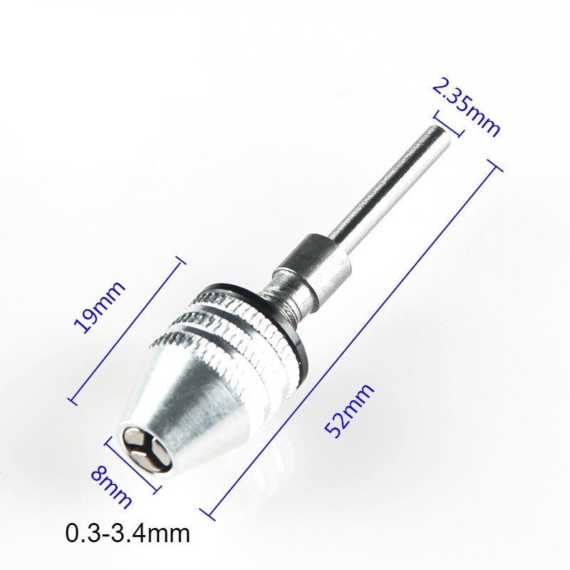 Drill Chuck Adapter Mini Keyless Drill Chuck Bit Self-Tighten Electric Drill Bits Collet Fixture Tools Quick Change Converter: 2.35mm 0.3-3.4mm