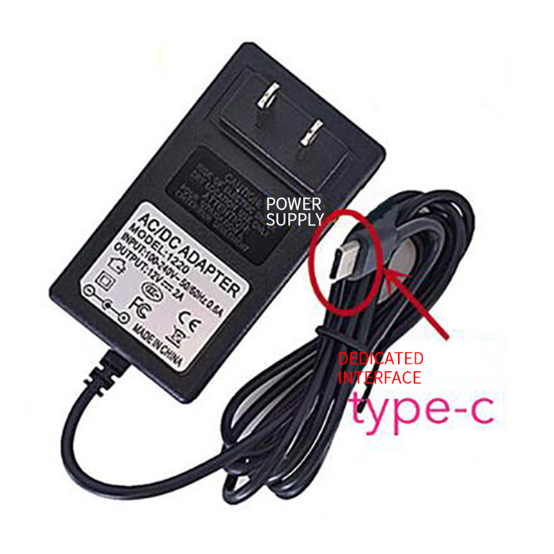 Adaptador de cargador de pared de 12V 2A TYPE-C, puerto de USB-C para portátil Teclast F5 F5R de 11,6 ''12V 2A, adaptador de TYPE-C, cargador de pared