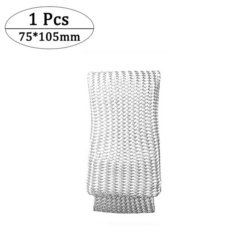 1/2pcs Breathable Finger Heat Shield Cover Guard Weld Welding Gloves Heat Protection For Industrial Welders Fiberglass White^o^: 75x105  1pcs