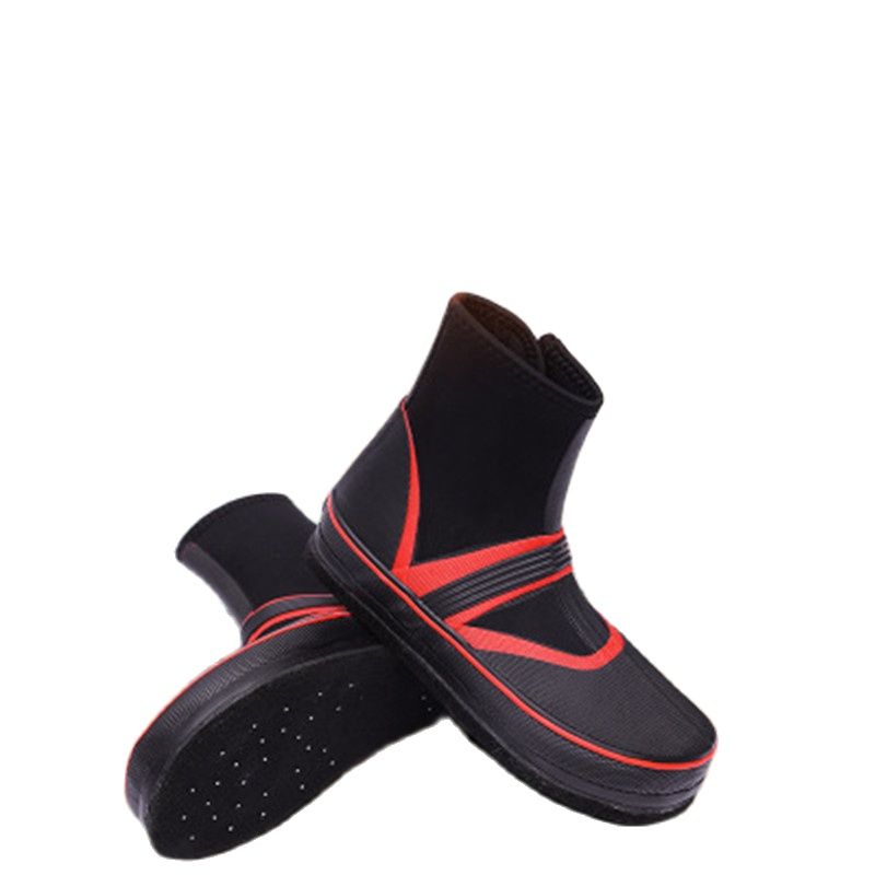 Chaussures de pêche antidérapantes, chaudes, à semelles pointues, bottes de pluie, antidérapantes, à fond en feutre, équipement de pêche