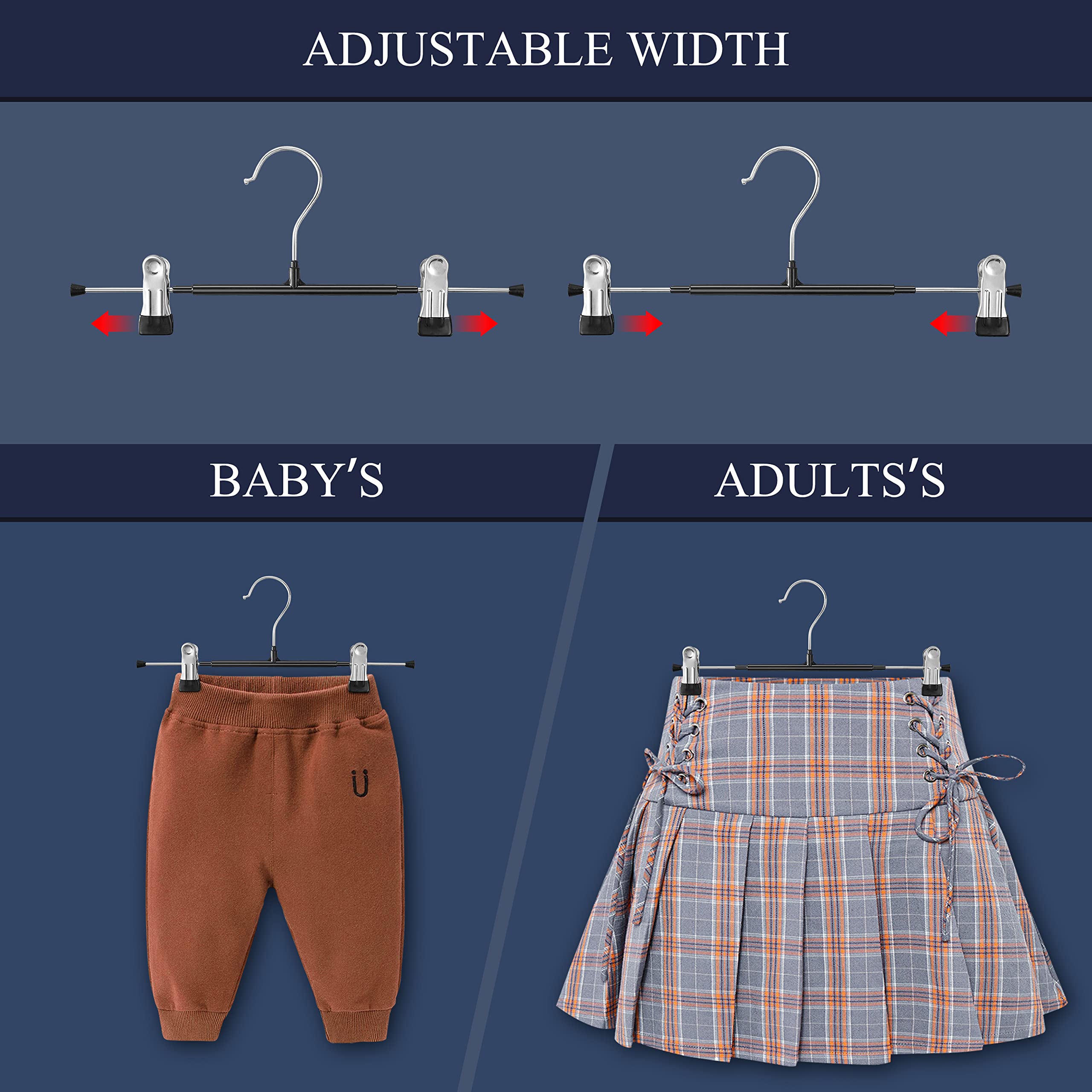 Rack Clip Stainless Steel Trousers Wardrobe Clip Anti-slip Clothespin Pants Clamp Clothes Hanger for Skirt