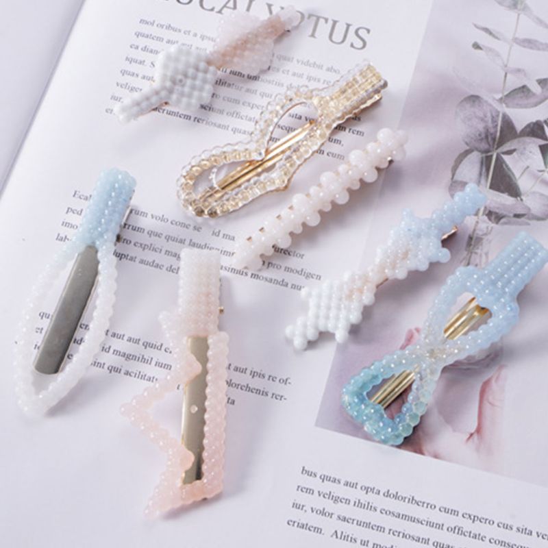 Crystal Epoxy Resin Mold Hair Clip Barrette Casting Silicone Mould DIY Crafts Jewelry Hairpin Making Tools