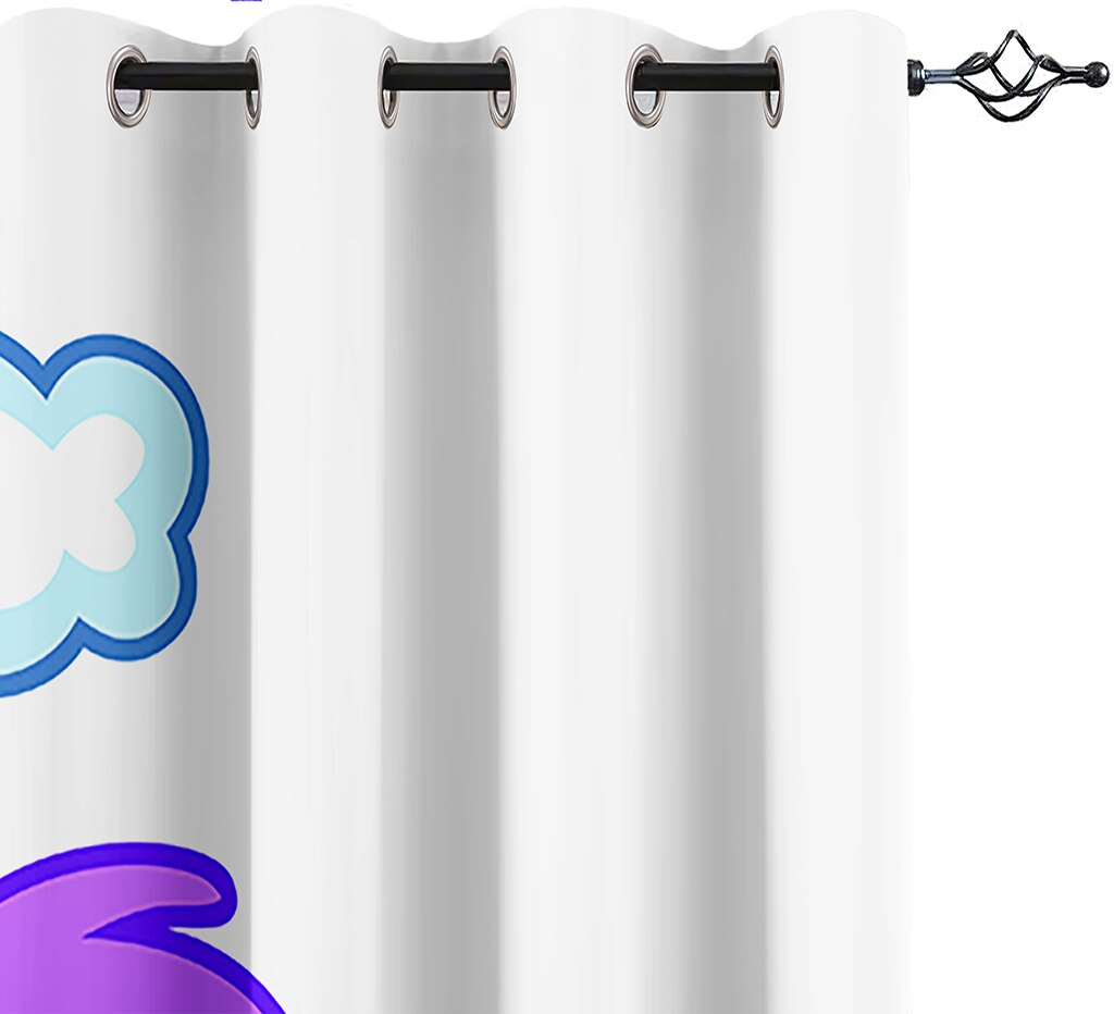 Thuis Eenhoorn Cartoon Afdrukken Gordijn Woonkamer Slaapkamer Gordijn Home Decoratie Gordijn Volwassen Kinderen Gordijn