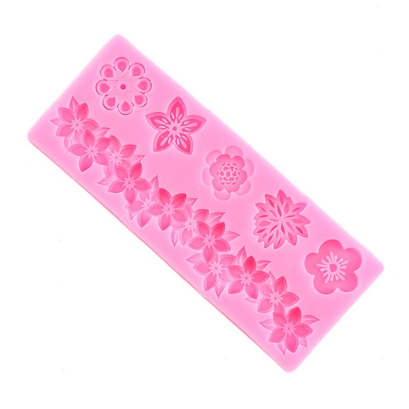 Bloemen Een Verscheidenheid Van Fondant Siliconen Mal Diy Cake Omtrek Mallen Taart Decoreren Bakken Gereedschap Chocolade Snoep Mal Van Klei