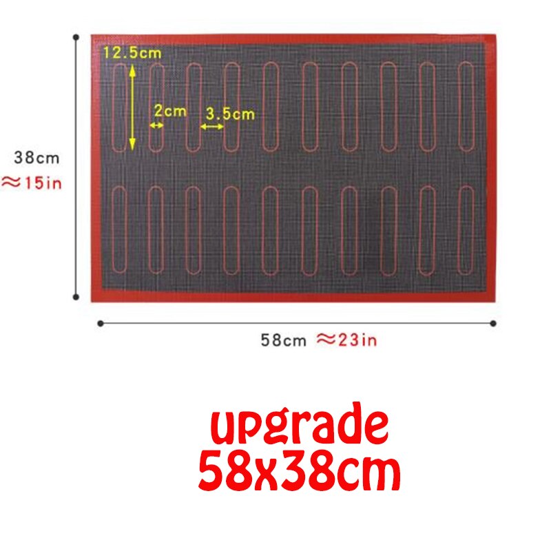 Geperforeerde Siliconen Bakken Mat Non-stick Oven Sheet Liner Bakkerij Tool Voor Cookie/Brood/Bitterkoekje Keuken Bakvormen accessoires: Update 58x38cm