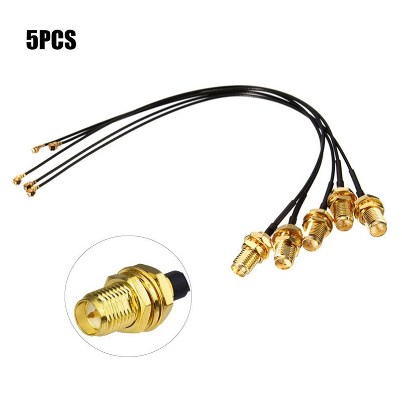 5 pces cabo 12cm ipx para sma fêmea ufl sma conector coaxial rf trança cabo wi-fi antena pigtail