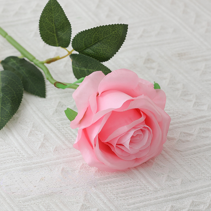 Kunstmatige Rose Takken Zijden Nep Bloemen Bruiloft Fotografie Boeket Thuis Woonkamer Tuin Rood Geel Zwarte Rozen Decoratie: Donker Kaki