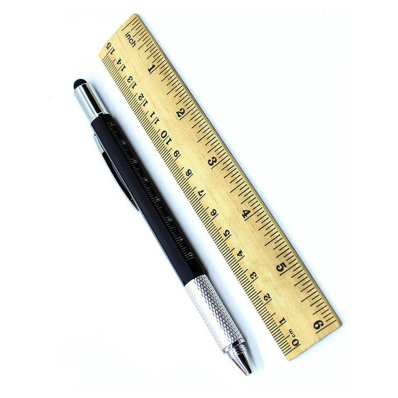 Stylo à bille tournevis règle niveau à bulle avec un stylet à grande échelle écran tactile métal et plastique multifonction outil stylo directe