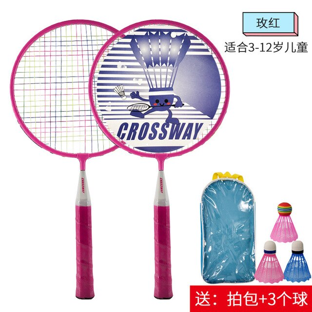 2Pcs Kids Professionele Badminton Rackets Set Kinderen Dubbele Badminton Racket Titanium Legering Lichtste Spelen Badminton Wholesa