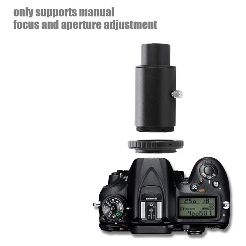 Telescope Camera Adapter 1.25inch T Adapter + 1.25inch T-Ring Mount Adapter + Extension Tube