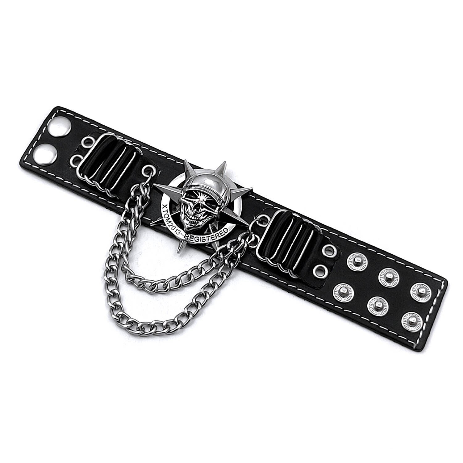 Steampunk Biker Lederen Handschoenen Mens Skull Punk Rock Handschoenen