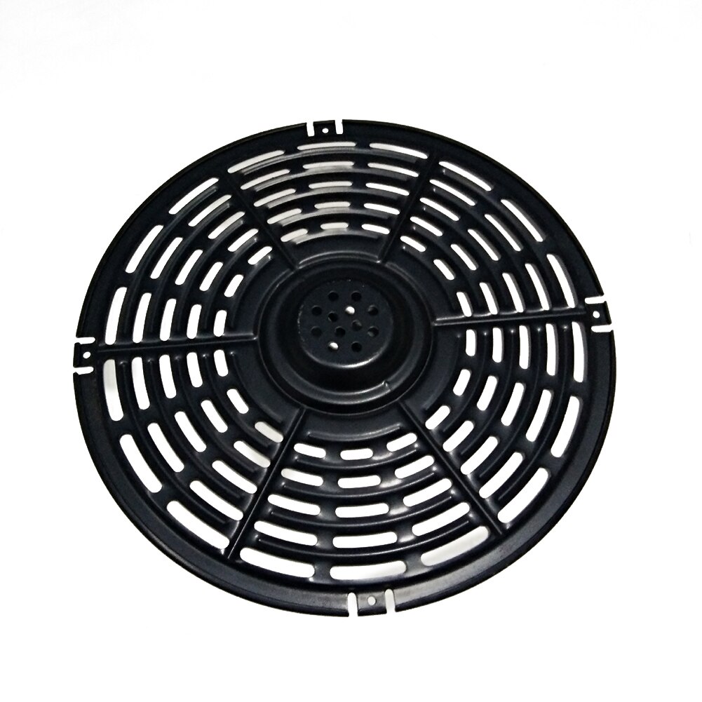 Non Stick Round Solid Cookware Crisper Plate With Handle Dishwasher Safe Replacement Parts Air Fryer Grill Pan Easy Clean Metal