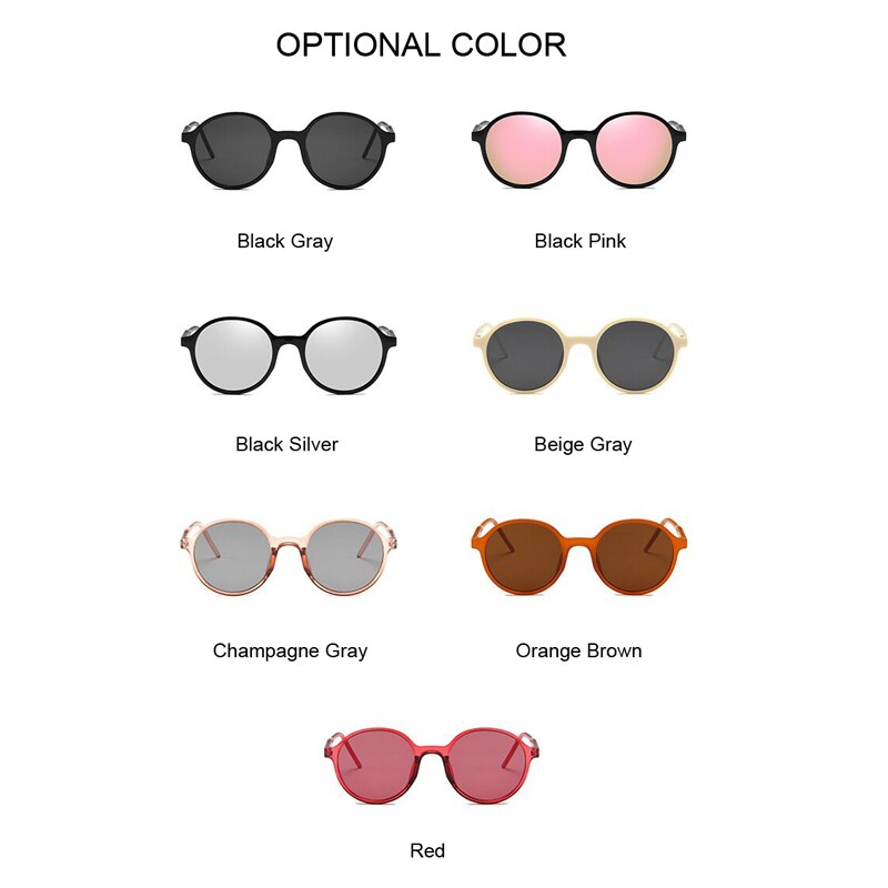 Gafas De Sol redondas De mujer De espejo Vintage negro gafas De Sol De De De femenina