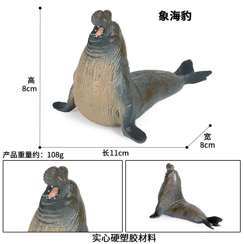 Simulatie Oceaan Dier Seal Zeeleeuw Walrus Model Action Figure Beeldjes Collectie Cognitie Educatief Childrens Toys: M-1654