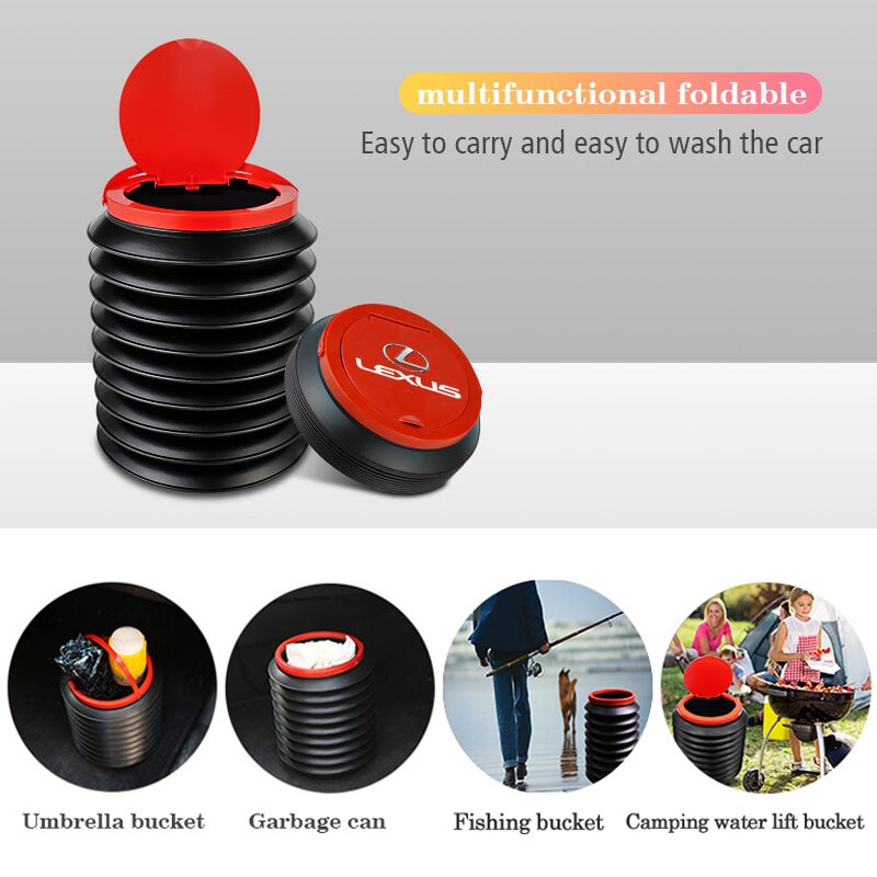 Opvouwbare Auto Paraplu Emmer Prullenbak Water Emmer Camping Accessoires Voor Lexus Ct200h RX350 ES350 IS250 IS300h NX300h GX470 Ls