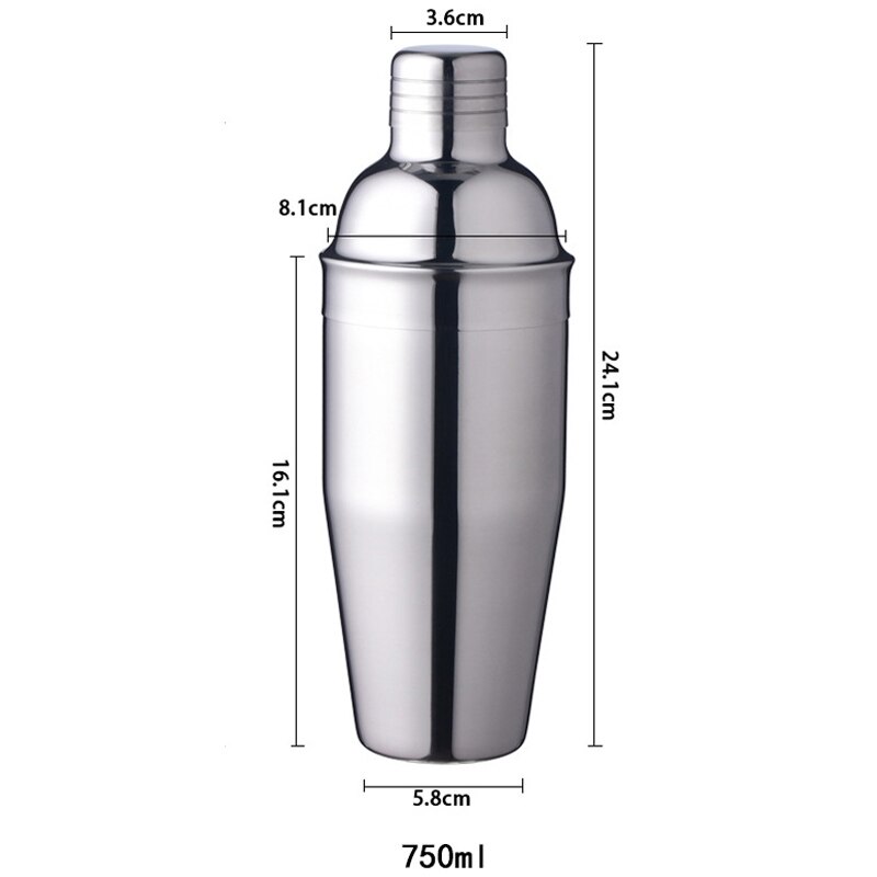 Shaker Cocktail Bartenders Bar Gereedschap Wijn Shakers Cocktail Mixer Rvs 250Ml 350 Ml 550 Ml 750 Ml Cocktail accessoires: 750 ml