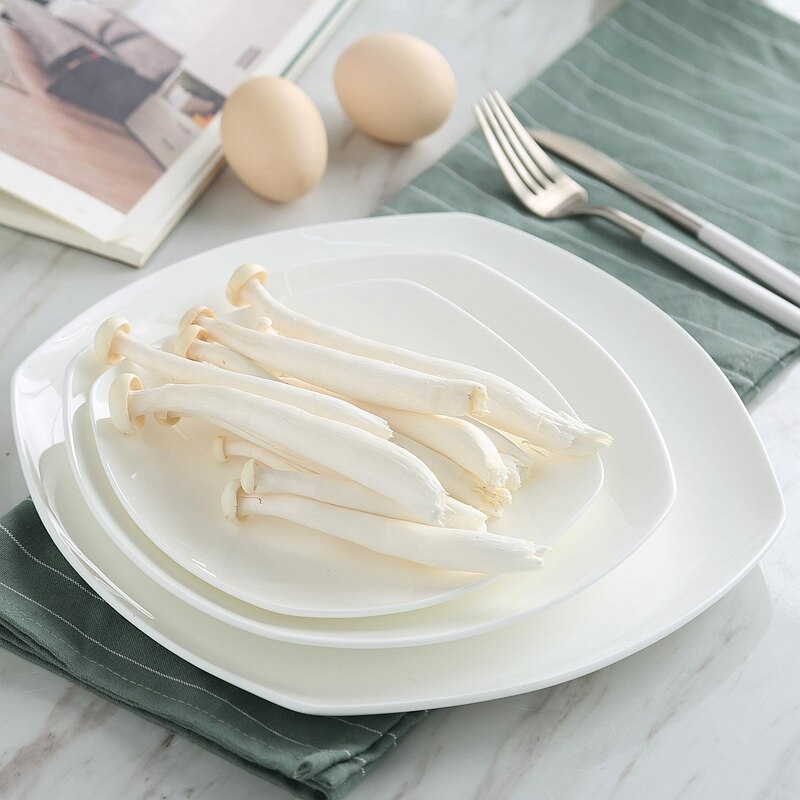 8 inch, fine bone china japanese plates and dishes, white porcelain square plates, rectangular plate, pottery dinnerware