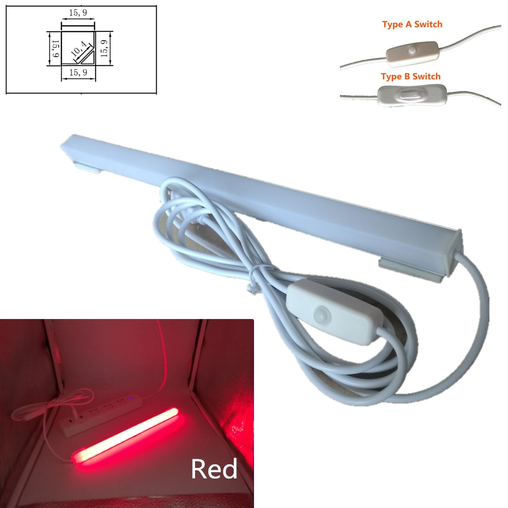 LED Bar Lights USB 2835 LED Hard Strip Tube with U Aluminium Shell Kitchen Aluminum for Under Cabinet Lighting Reading Desk Tabl