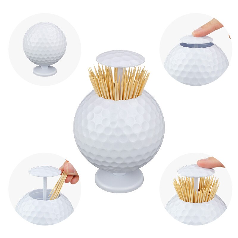 Crestgolf golfbold formet automatisk pop-up tandstikker holder nyhed golf dekoration