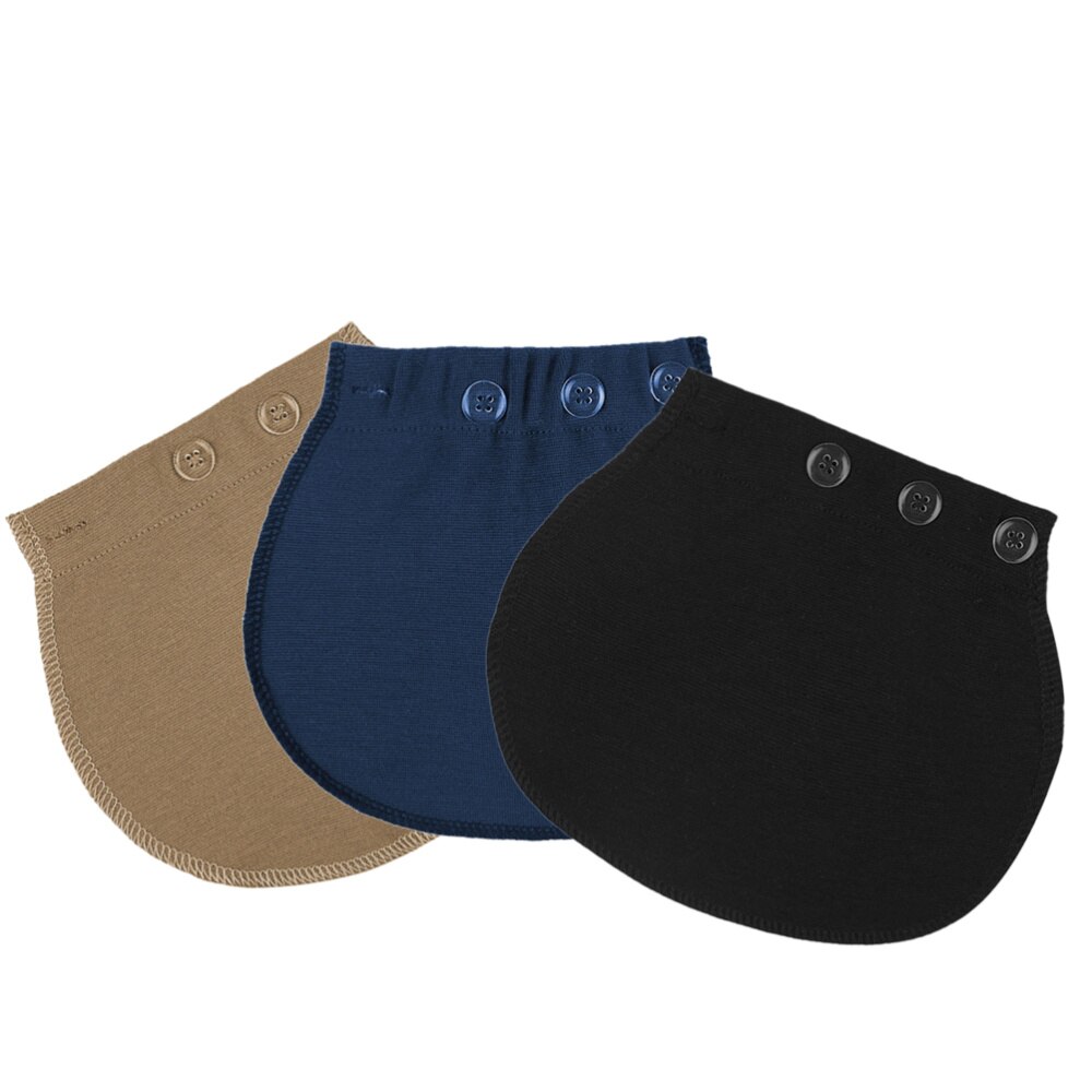 3 pièces boucles de grossesse ceinture ceinture réglable couture élastique Extender bouton tampons boucles prolongées pour pantalons vêtements: Default Title