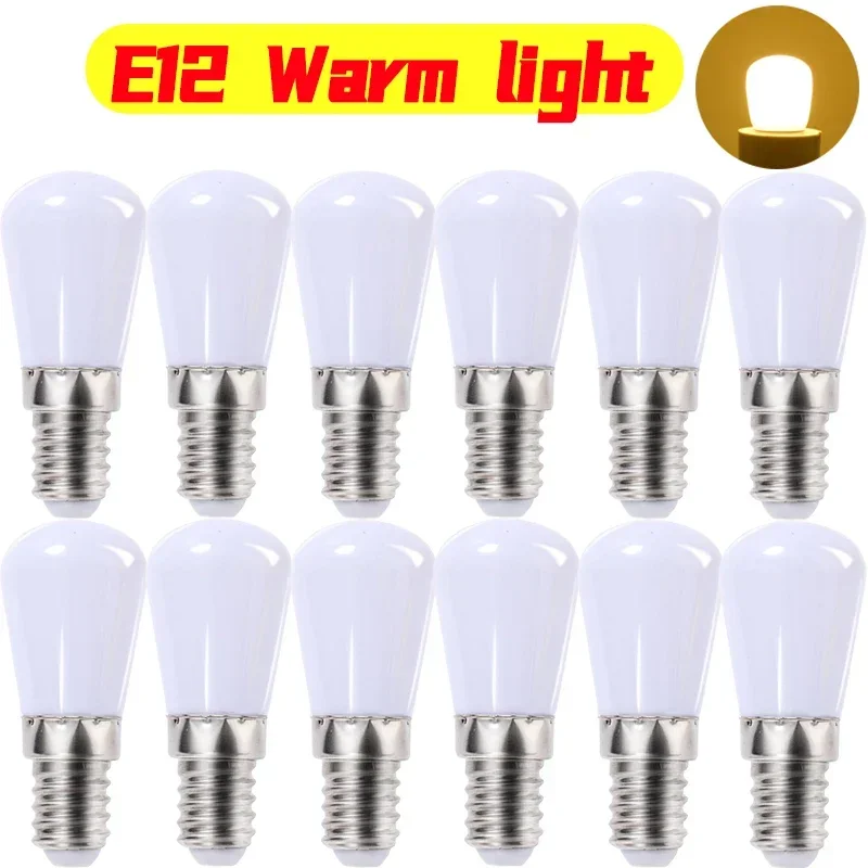 20/1pc led-køleskabspærer,  e14 e12 220v -natlamper, energibesparende køleskabsskabsdisplaylamper, boligindretningspærer: Blå / 2 stk