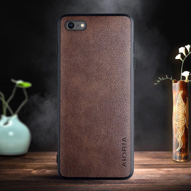 Case Voor Iphone 6 6S Case Met Retro Business Pu Leer , Tpu + Pu 2in1 Materiaal: for iphone 6s / Coffee