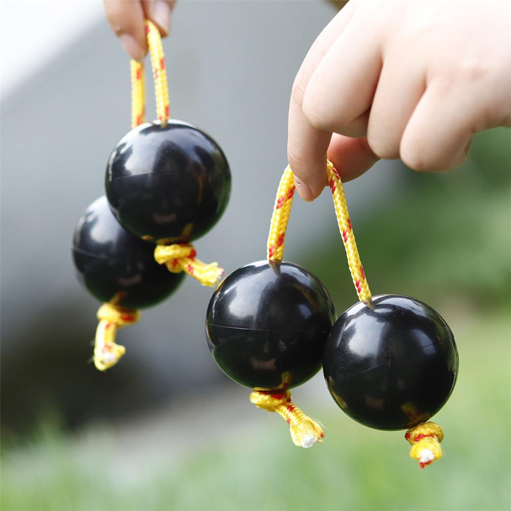 1 paio F-76 Aslatua shaker africano sonaglio Asalato doppia zucca strumento a percussione poliritmico ritmo palle di sabbia colore casuale