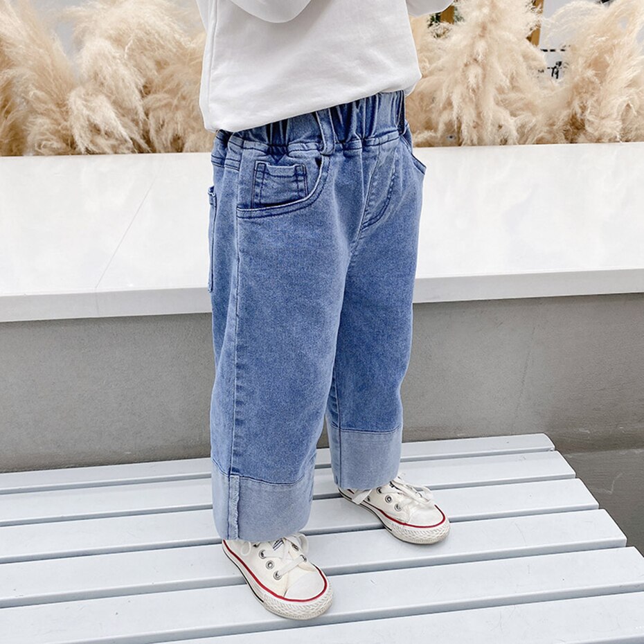 Las niñas vaqueros Infante niña Jeans primavera otoño pantalones vaqueros para niños niñas estilo Casual niño niña ropa