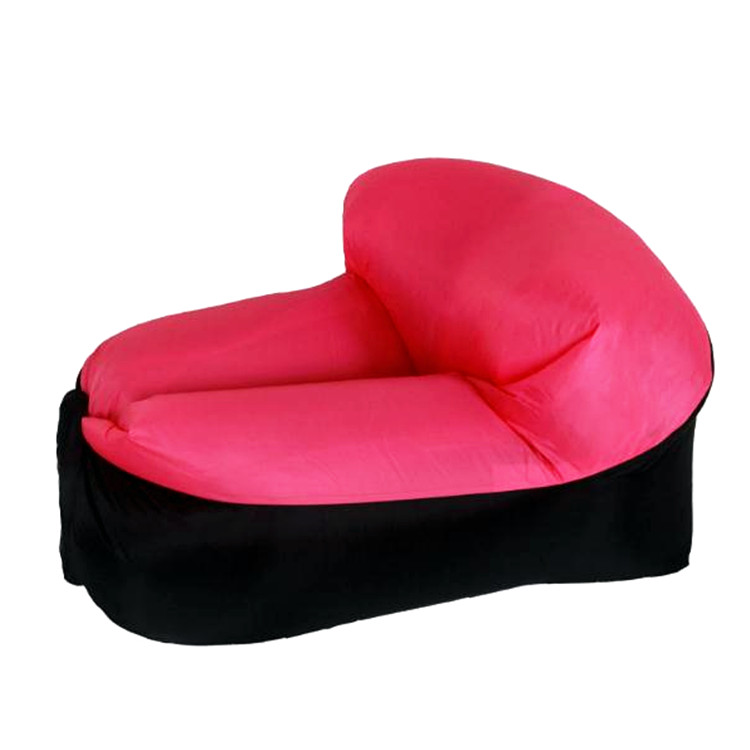 Camping møbler luft strand stol sædehynde bærbar udendørs græs have oppustelig sovestol sofa lounge: 5