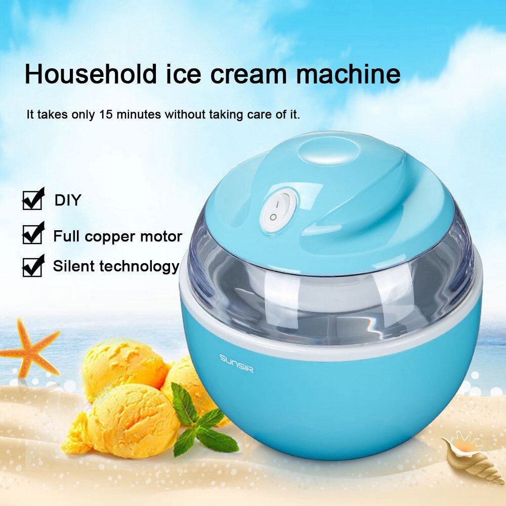 220V Ice Cream Machine Home Ice Cream Maker 600ml 4 Color Portable Available Easy Operation Kitchen Tools