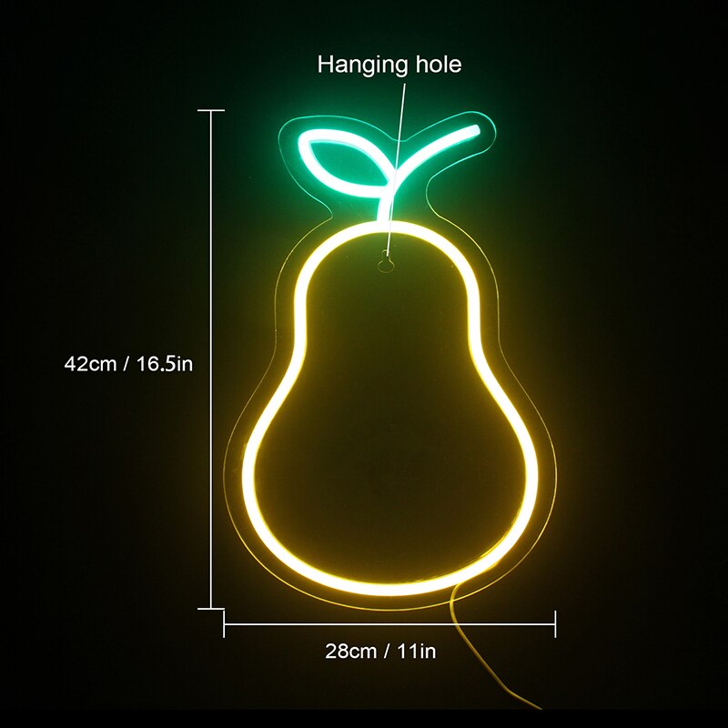 Wanxing Banaan Led Neon Light Sign Usb Batterij Aangedreven Muur Neon Verlichting Voor Slaapkamer Party Decoratie Nacht Lamp: RGB