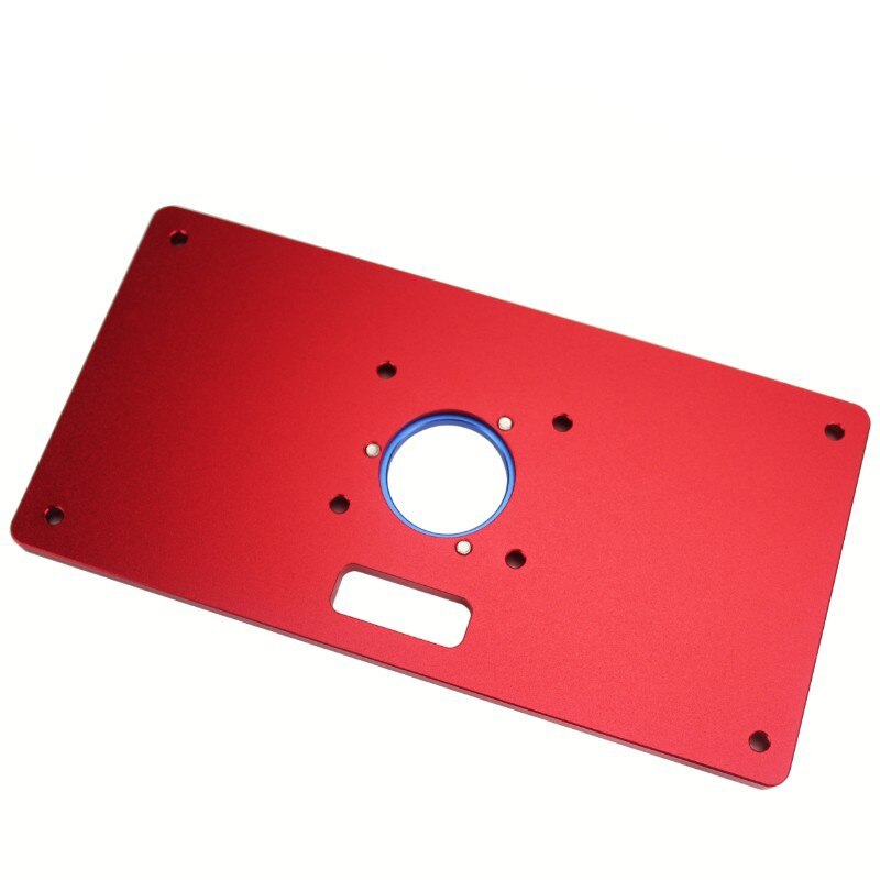 Universal Aluminum Router Table Insert Plate w/ 2 Router Insert Rings For Woodworking Benches Router red
