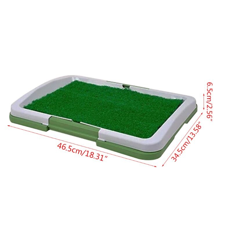 Orinal de entrenamiento portátil para cachorros de perro, bandeja con alfombrilla para mascotas, arena para gatos, para interiores, fácil de limpiar