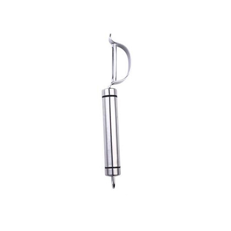 De acero inoxidable pelador de patatas zanahoria pepino cuchillo de pelar fruta raspador de peladora cepilladora de pelar de la herramienta: Plata