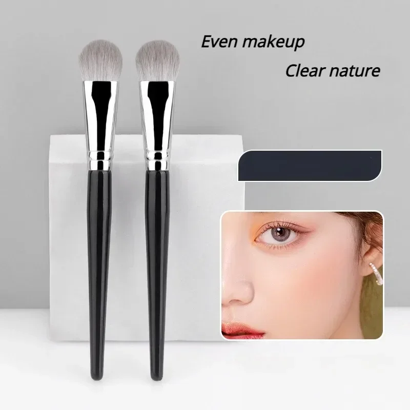 Beauty Smudge Blusher Brush Powder Blush Cream Liquid Blush Makeup Brushes Flat Small Precise Blush Brush Makeup Tools: green